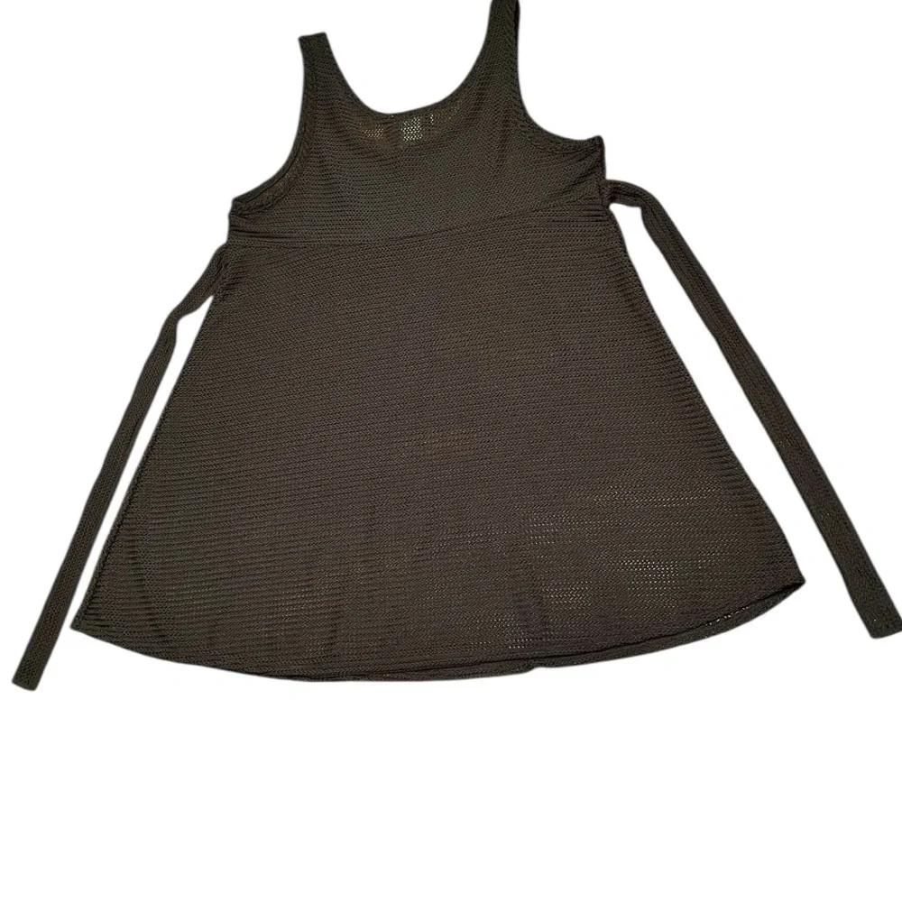 Jordan Taylor Black Tie Back Knit Swim Coverup Size XL